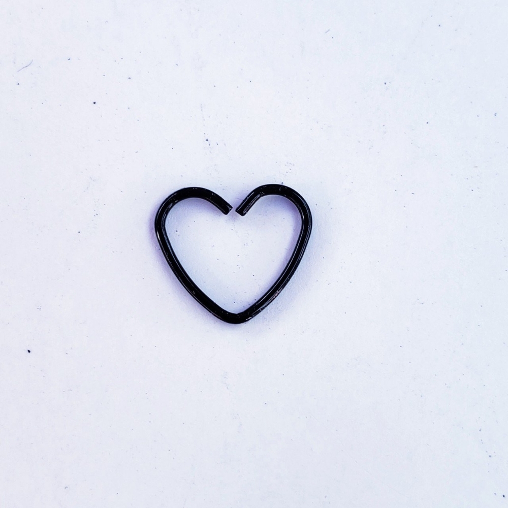 16g heart shaped Hoop for tragus, helix  cartilage